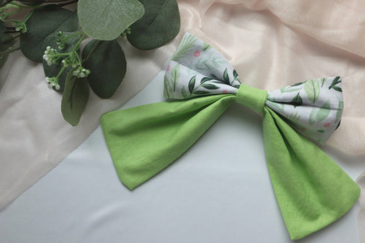 Summer Greenery Hair Bow