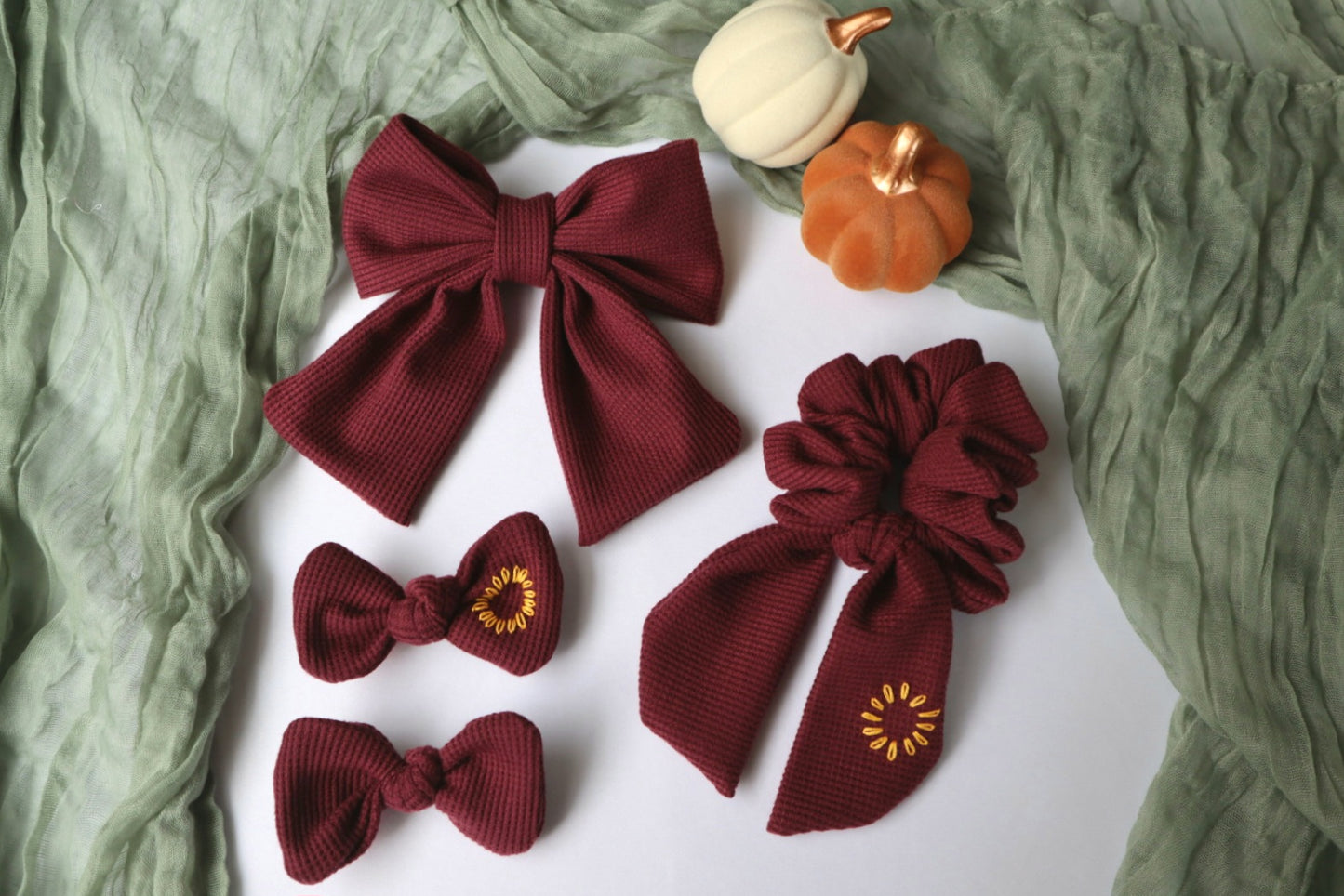 Burgundy Waffle Knits